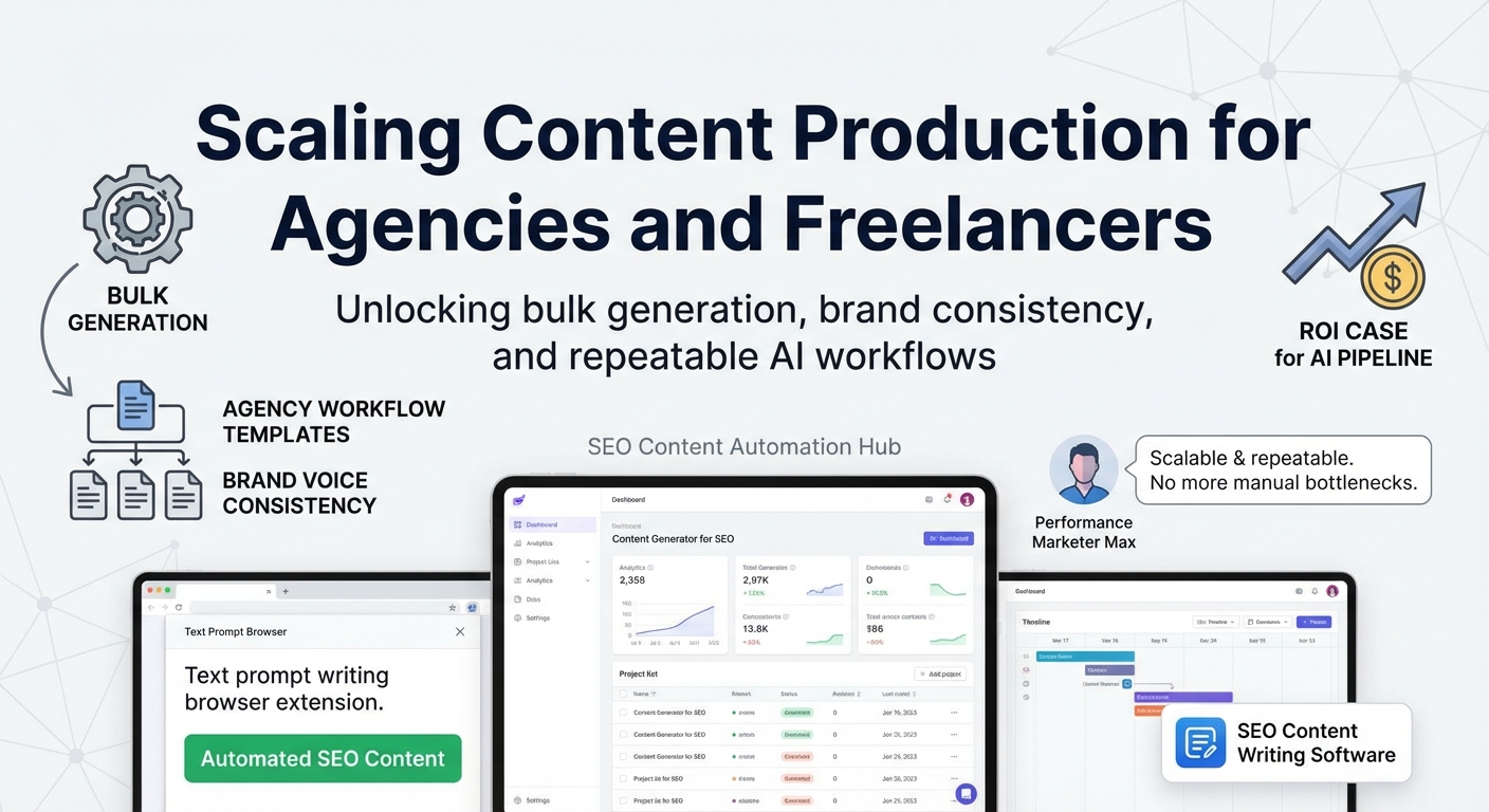 Scaling Content Production for Agencies and Freelancers — ai seo content generator